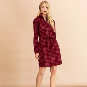 Brooks Brothers Red Fleece Button up Dress. Perfect for the colder months
